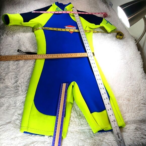 Wavelength Vibrant Blue/Yellow Wet Suit Rash Guard Spring Suit XS Unisex........ - Picture 5 of 10